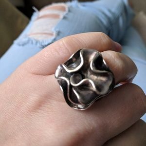 Silver Flower Shaped Silpada Ring
